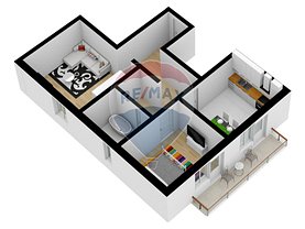 Apartament de vânzare 2 camere în Sibiu, Hipodrom 3