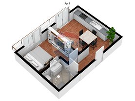 Apartament de vânzare 2 camere în Sibiu, Hipodrom 4