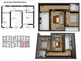 Apartament de vânzare 2 camere în Ipotesti