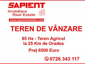 Teren agricol de vânzare, în Oradea, zona Periferie