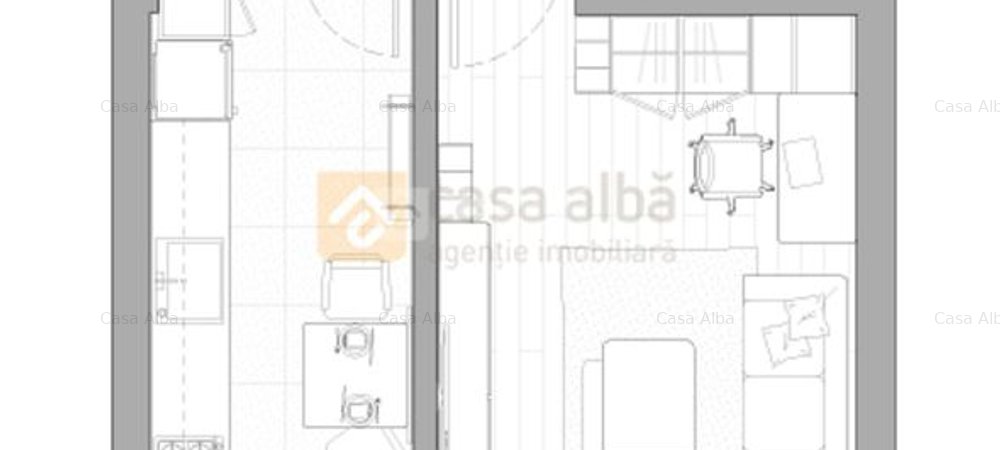 Ultracentral - apartament 1 camera, bloc nou, LA CHEIE - imaginea 0 + 1