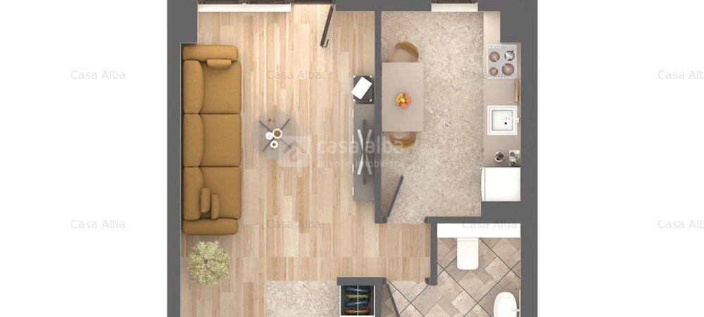 Apartament 1 camera, bloc nou, Podu Ros, predare 2023! - imaginea 0 + 1