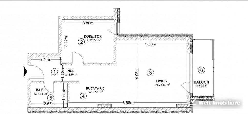 Vanzare apartament bloc nou, Centru, etaj 4 din 6, 56 mp, finalizare 2021 - imaginea 3