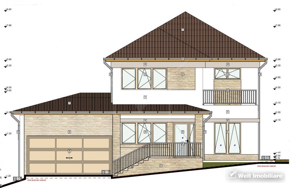 Casa moderna, zona SunGarden, pompe de caldura, natura