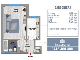 Garsonieră de vânzare, în Bucureşti, zona Drumul Taberei