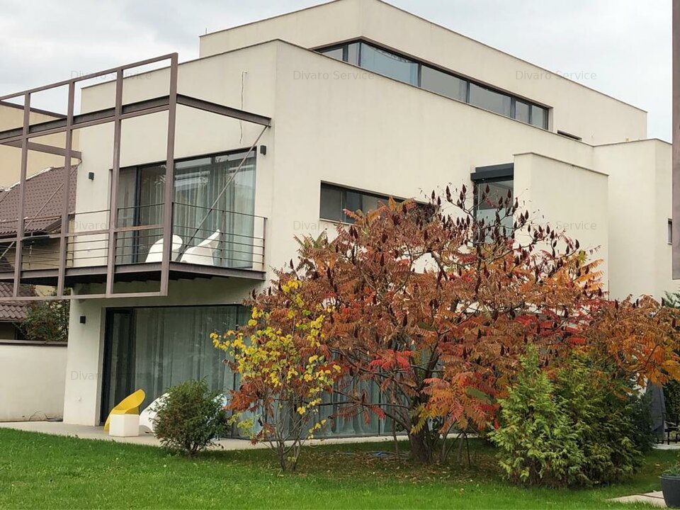 Inchiriere vila P+2 mobilata/utilata imobil 2014 cu 5 terase teren 700mp Pipera