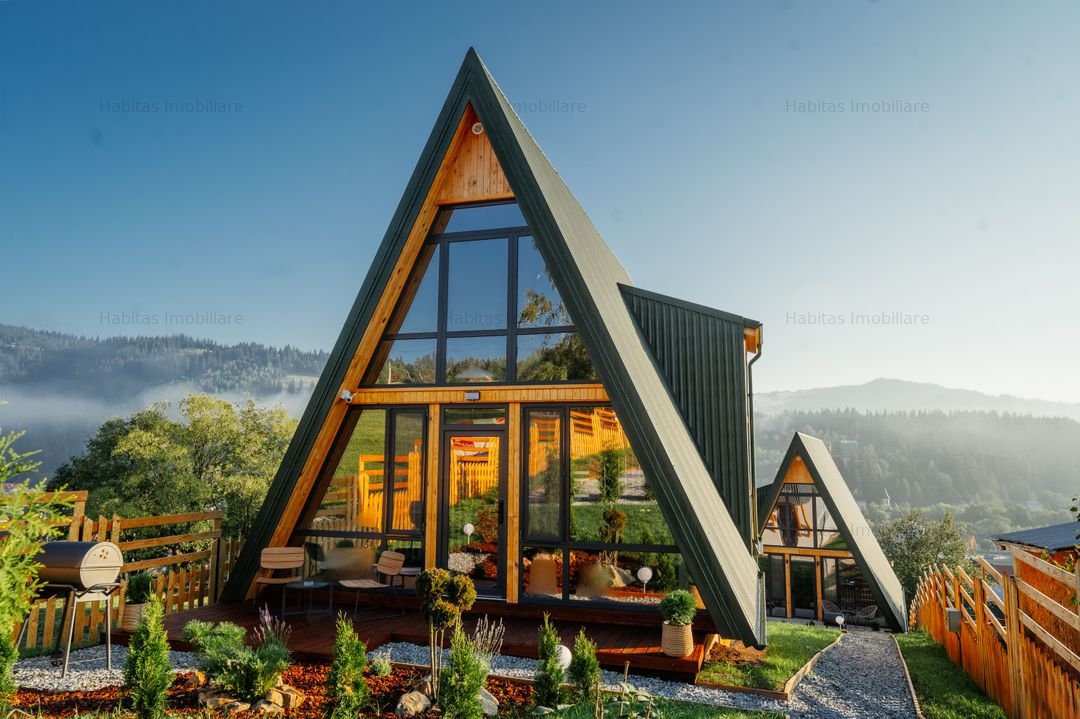 Afacere la cheie in Vatra Dornei, 2 cabane tip A Frame!