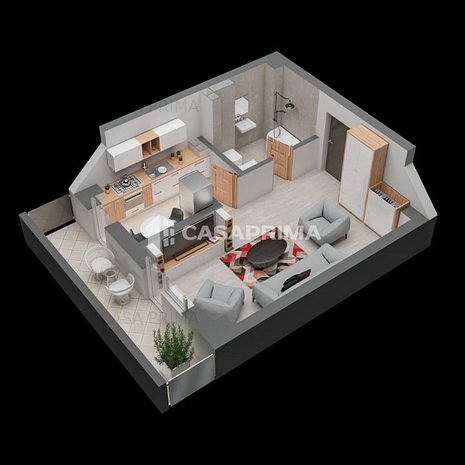 Apartament 1 camera DACIA-CANTA/ bloc nou* disponibil pe diferite etaje! 45 MP!! - imaginea 1