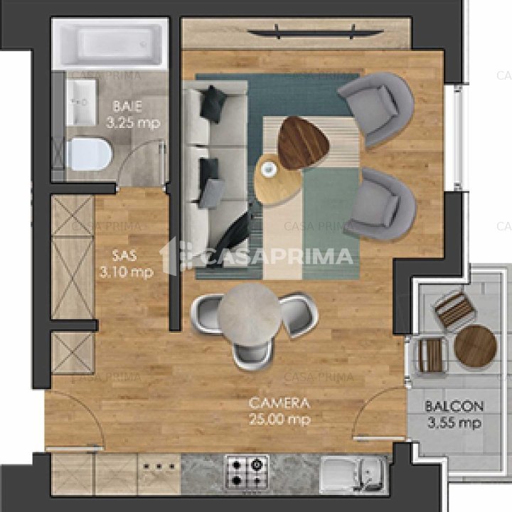 Apartament 1 cameră-PACURARI, ideal investiție, balcon deschis(view)!!! - imaginea 3