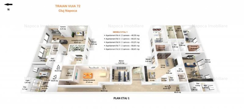 Apartament 2 camere de vanzare in Someseni, Cluj Napoca - imaginea 0 + 1