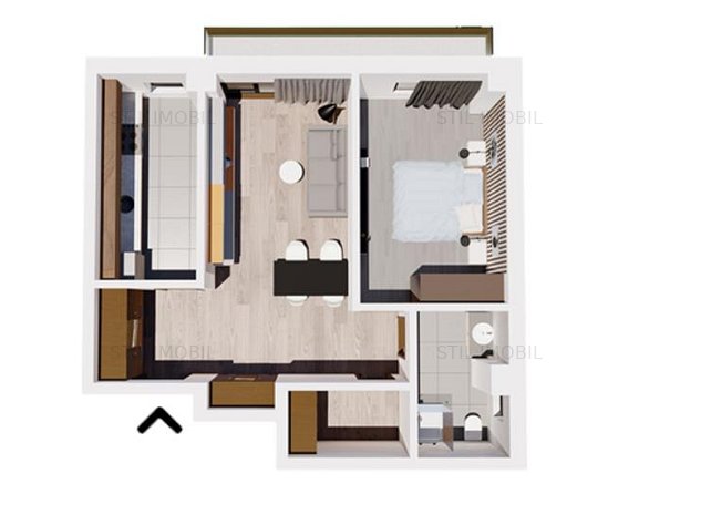 Apartament 2 camere decomandat, 60mp, rezidential Bucium - imaginea 1