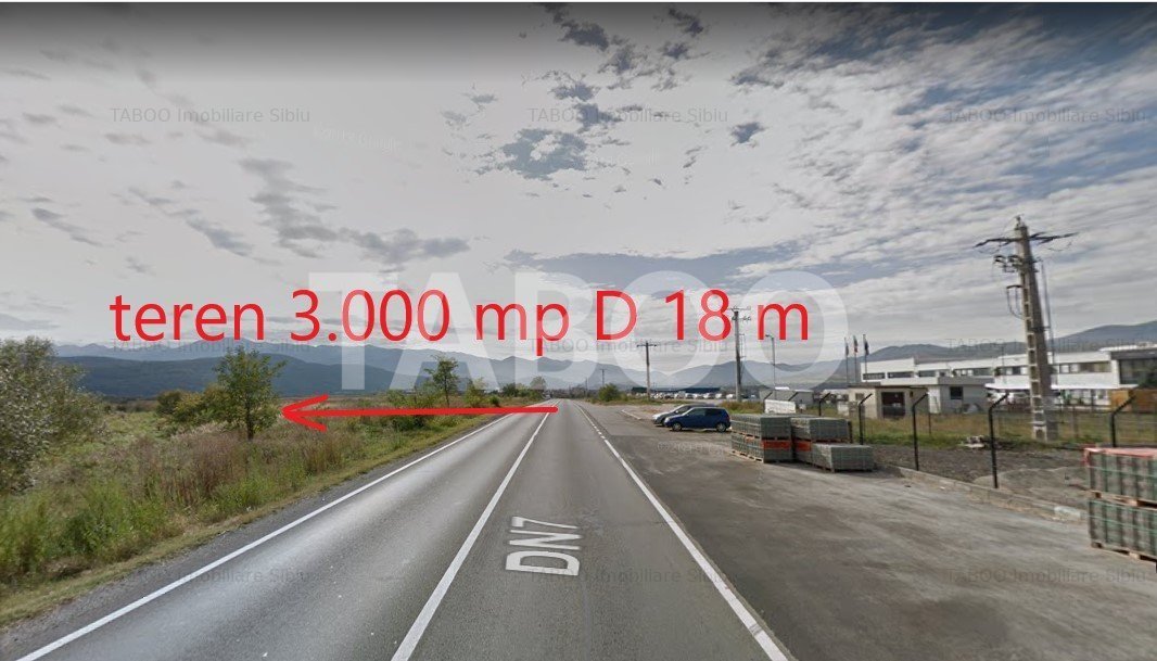 Teren intravilan 3000 mp deschidere 18 m DN7 in Talmaciu zona Faurecia - imaginea 3