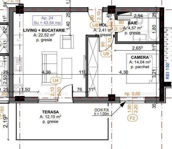 Vanzare apartament 2 camere bloc nou zona Iris aproximativ 3 km Auchan, Cluj-Nap