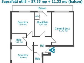 Apartament de vânzare 3 camere, în Ploiesti, zona Sud