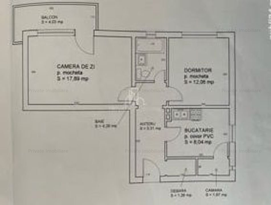 Apartament 2 Camere de Vanzare, Str Cicio Pop, Zona Unirii