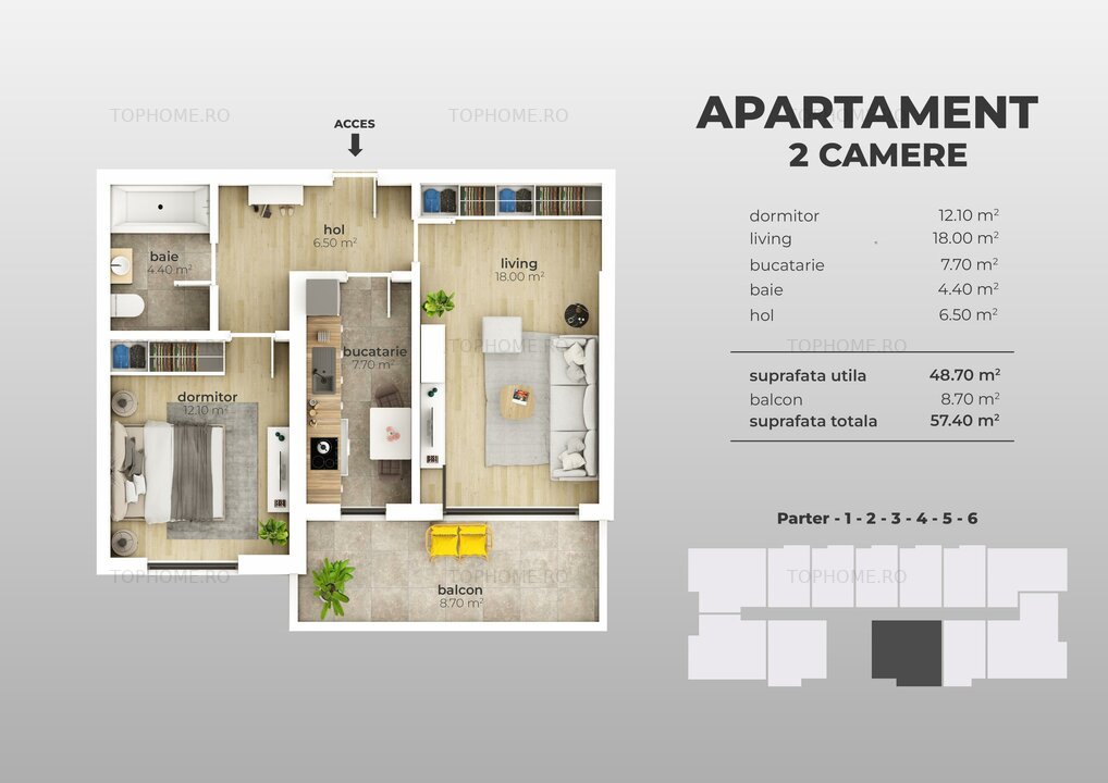 Apartament 2 camere decomandat, bloc nou, acte gata, Aparatorii Patriei metrou
