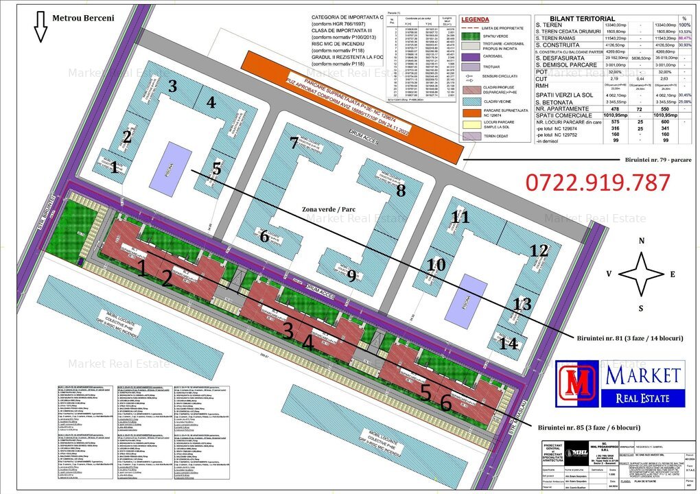 Apartament 3 camere / 2 bai - Metrou Berceni (400 metri) - Park view !
