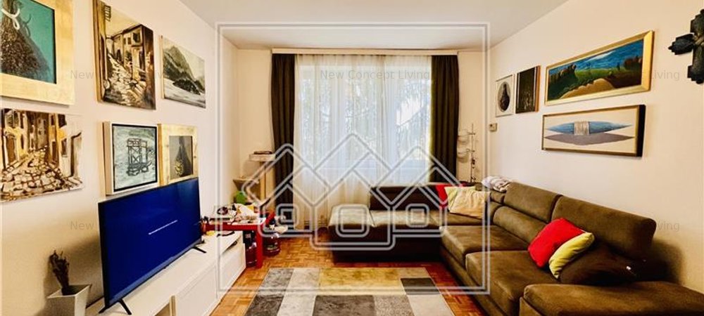 Apartament de vanzare in Sibiu - 4 camere, balcon - zona Rahovei - imaginea 0 + 1