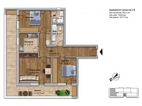 Apartament de vânzare 3 camere, în Bucuresti, zona Fundeni