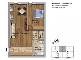 Apartament de vânzare 2 camere, în Dobroeşti