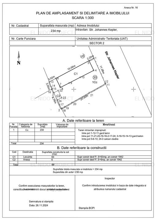 Johannes Kepler,casa demolabila+teren 234mp intre Barbu Vacarescu-Bd Lacul Tei