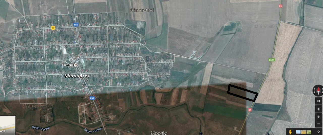 Teren intravilan Timisoara Arad, 9 km de Timisoara.6000 mp, FS 110 mp.