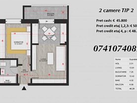 Apartament de vânzare 2 camere, în Bucuresti, zona Theodor Pallady