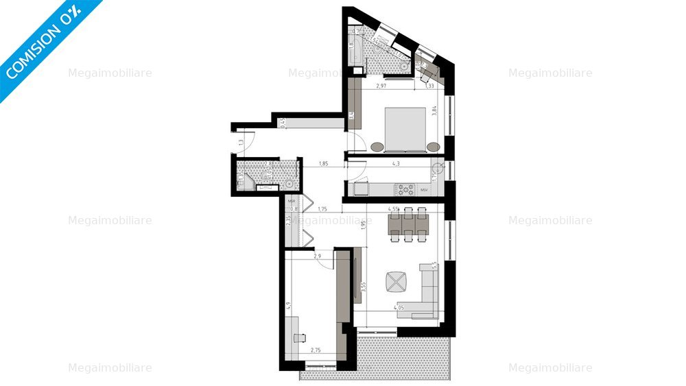 #Dezvoltator: Apartament 3 camere, zona Campus - Aviatorii Residence 3 - imaginea 8