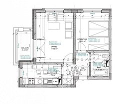 Apartament de vânzare 2 camere în Popesti-Leordeni, Sud