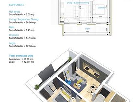 Apartament de vânzare 2 camere în Timisoara, Braytim