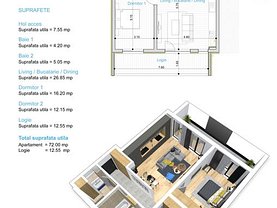 Apartament de vânzare 3 camere în Timisoara, Braytim