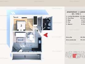 Apartament de vânzare 2 camere în Pitesti, Ceair