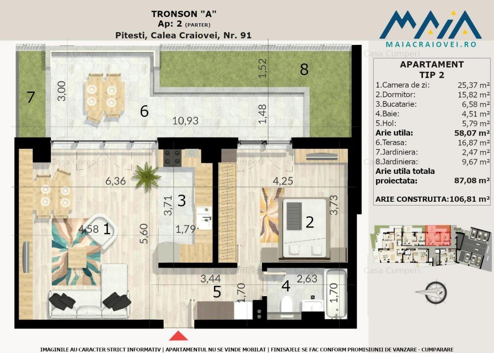 Apartament 2 Camere | Apartament Nou Pitesti | Cal: T2 - imaginea 2