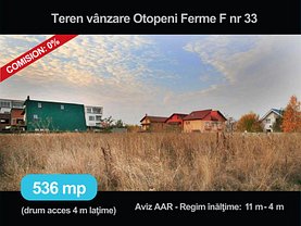 Teren constructii de vânzare, în Otopeni, zona Ferme