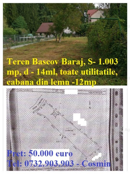 Teren BASCOV- BARAJ, 1.003mp, toate utilitatile - imaginea 2
