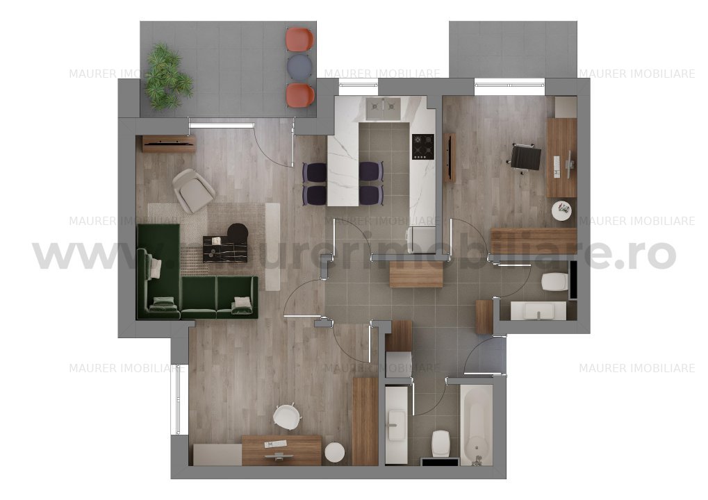 Apartament 3 camere de vanzare in bloc nou, Avantgarden3 Brasov - imaginea 2