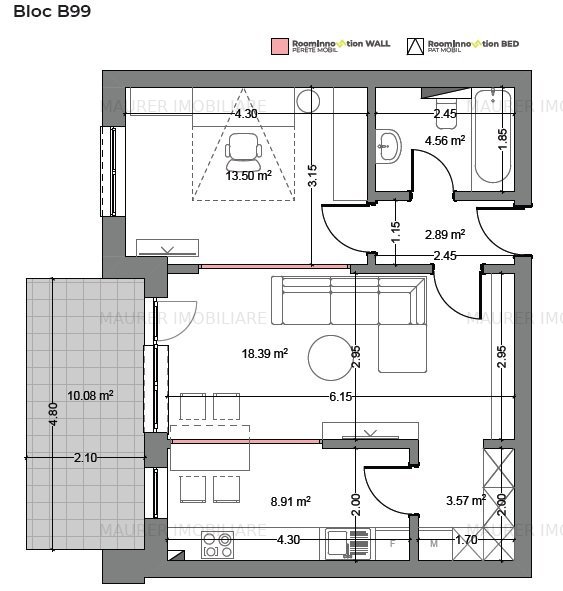 Apartament 2 camere de vanzare in bloc nou, Avantgarden3 Brasov - imaginea 3