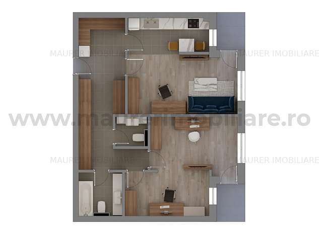 Apartament 3 camere de vanzare in bloc nou, Avantgarden3 Brasov - imaginea 1