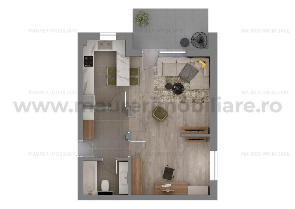 Apartament 2 camere de vanzare in bloc nou, Avantgarden3 Brasov - imaginea 1