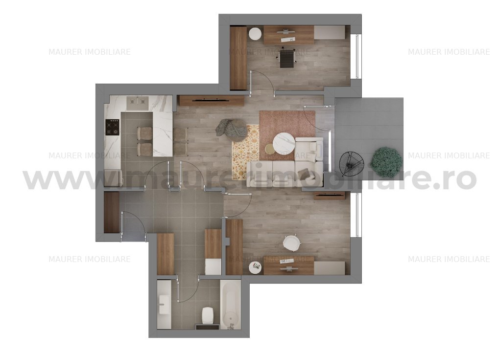Apartament 2.5 camere de vanzare in bloc nou, Avantgarden3 Brasov - imaginea 2