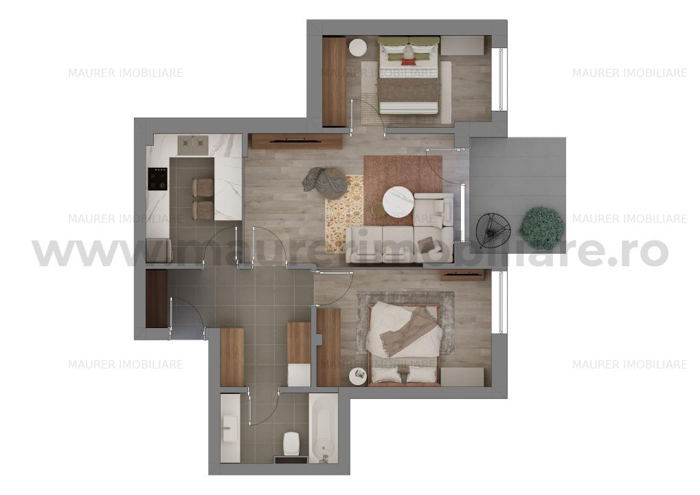 Apartament 2.5 camere de vanzare in bloc nou, Avantgarden3 Brasov - imaginea 3