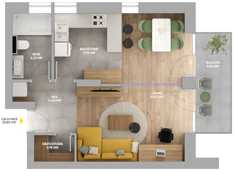 Garsoniera de vanzare in bloc nou, Avantgarden3 Brasov