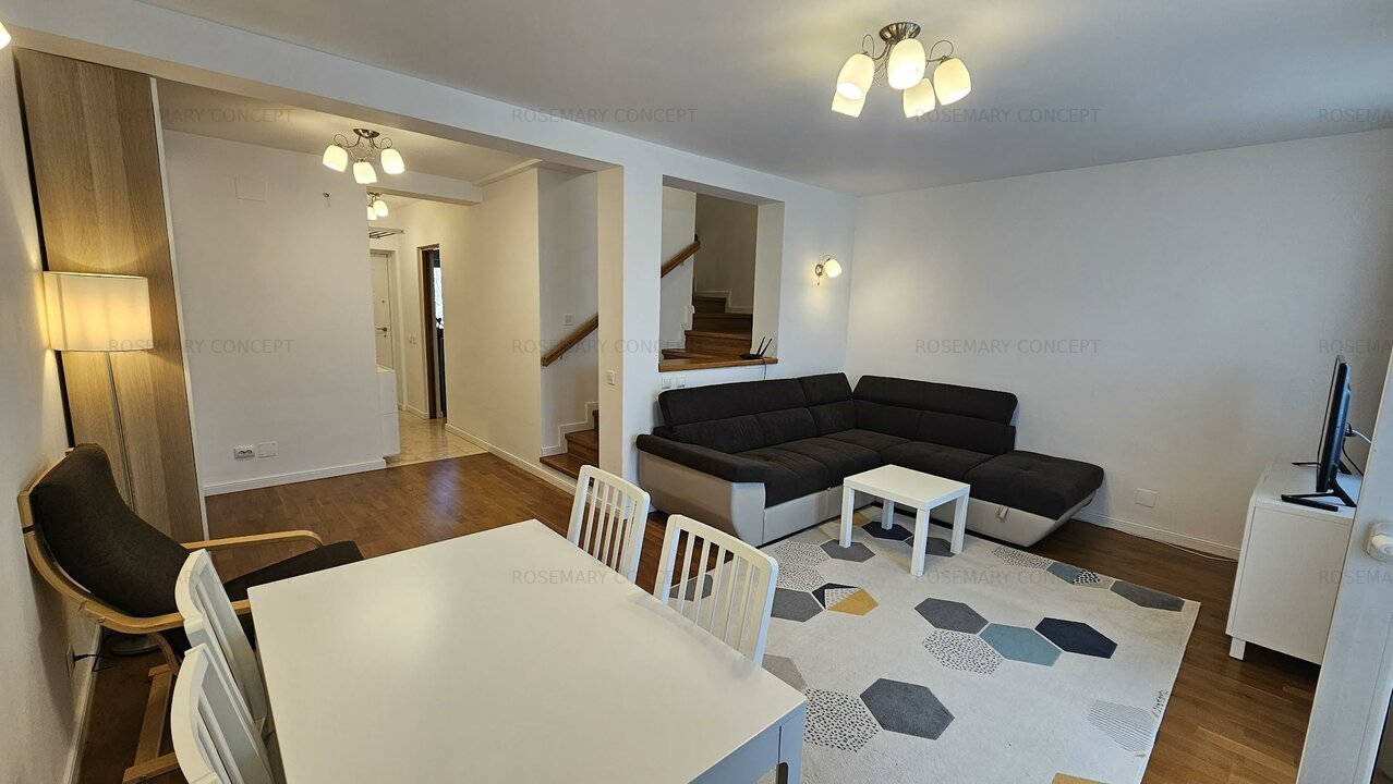 Inchiriez vila 3 camere si curte 200 mp Pipera Voluntari Cartier Azur