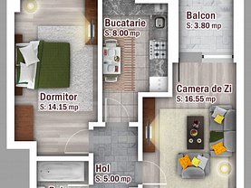 Apartament de vânzare 2 camere, în Bucuresti, zona 1 Decembrie 1918