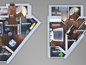 Apartament de vânzare 3 camere în Sinaia, Sud
