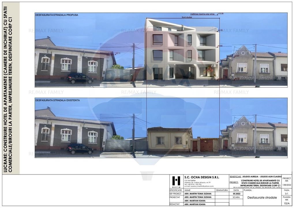 Casa 118mp/ Teren 286mp/Proiect ApratHotel Avizat/Ultracentral Oradea