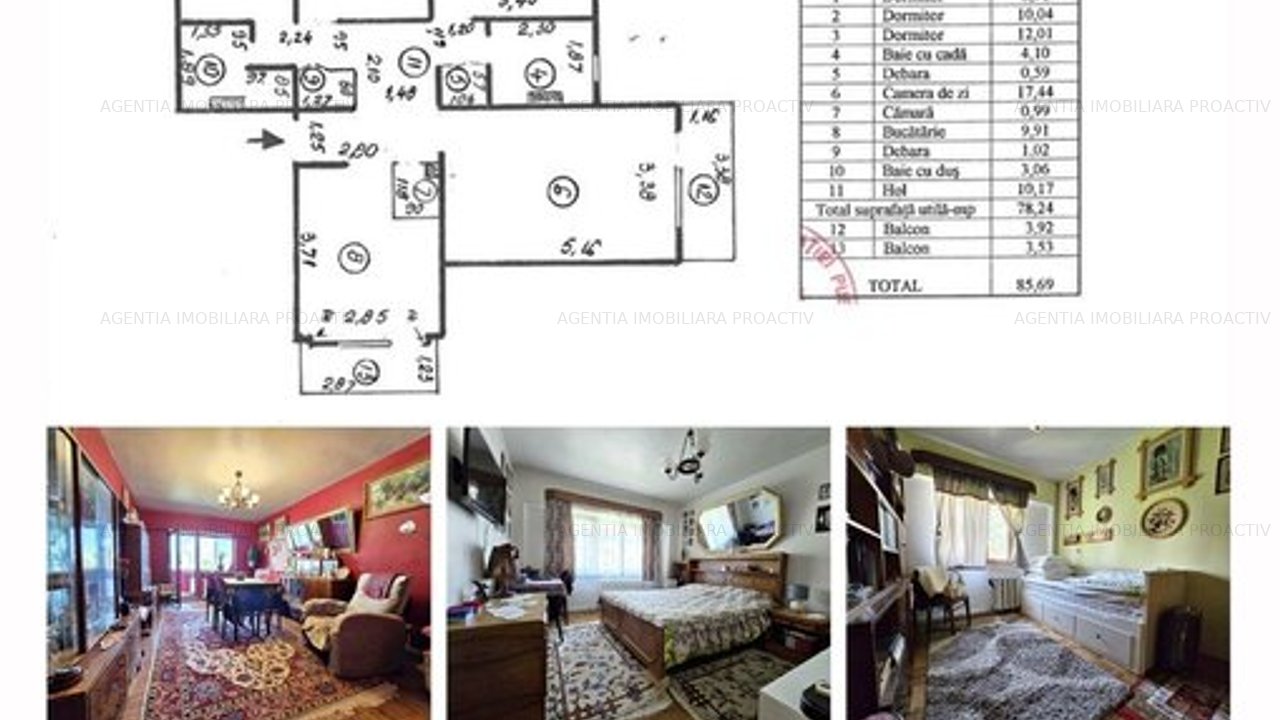 Oportunitate! Apartament cu 4 camere, decomandat, zona Centrala