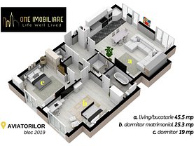 Apartament de vânzare 3 camere, în Bucuresti, zona Aviatorilor