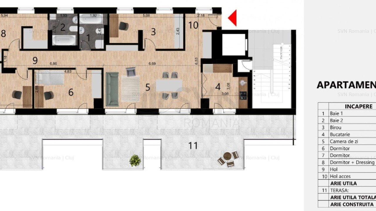 REA1021135 Apartament 5 camere bloc nou zona Golden Tulip