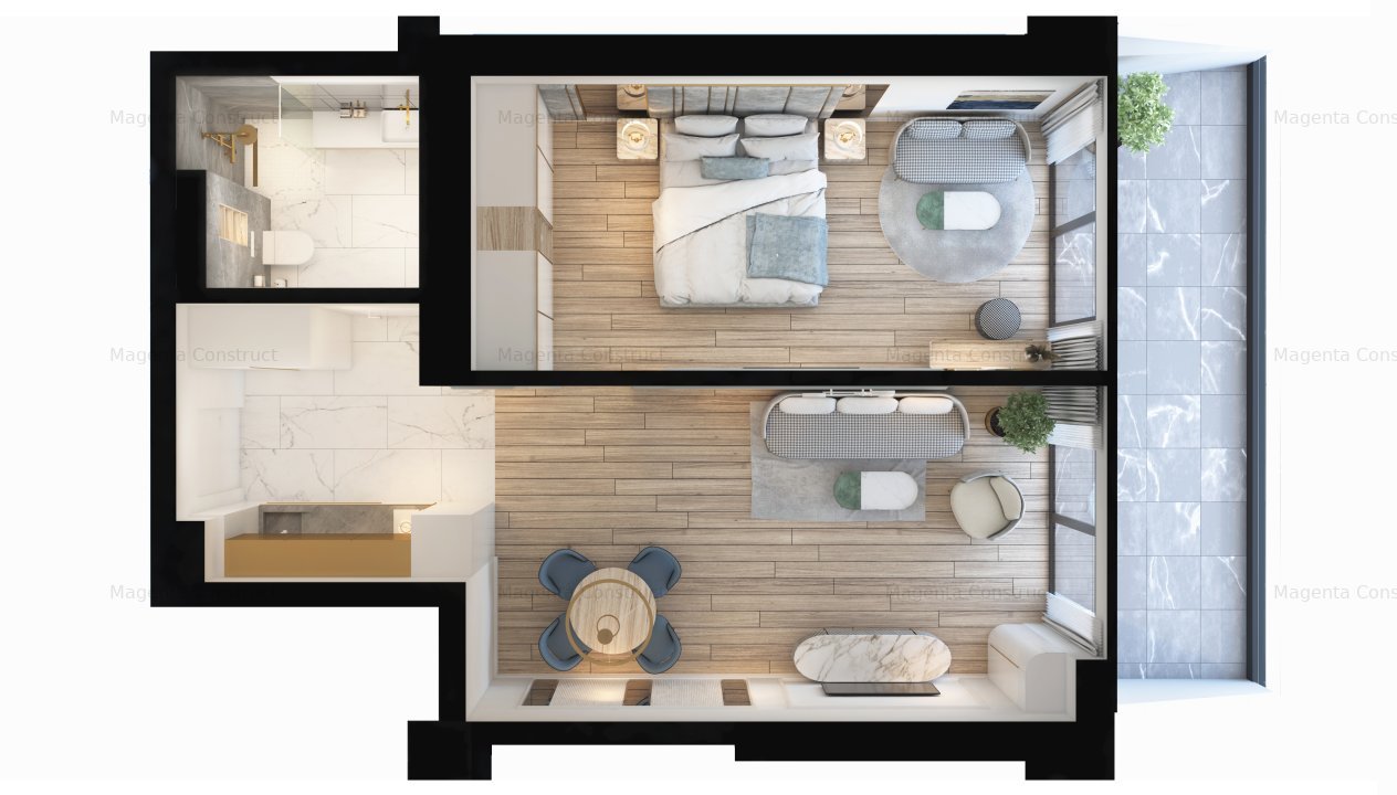 Apartament 2 camere in prima linie la mare -Tomis Villa Grand Resort-Mamaia Nord - imaginea 7